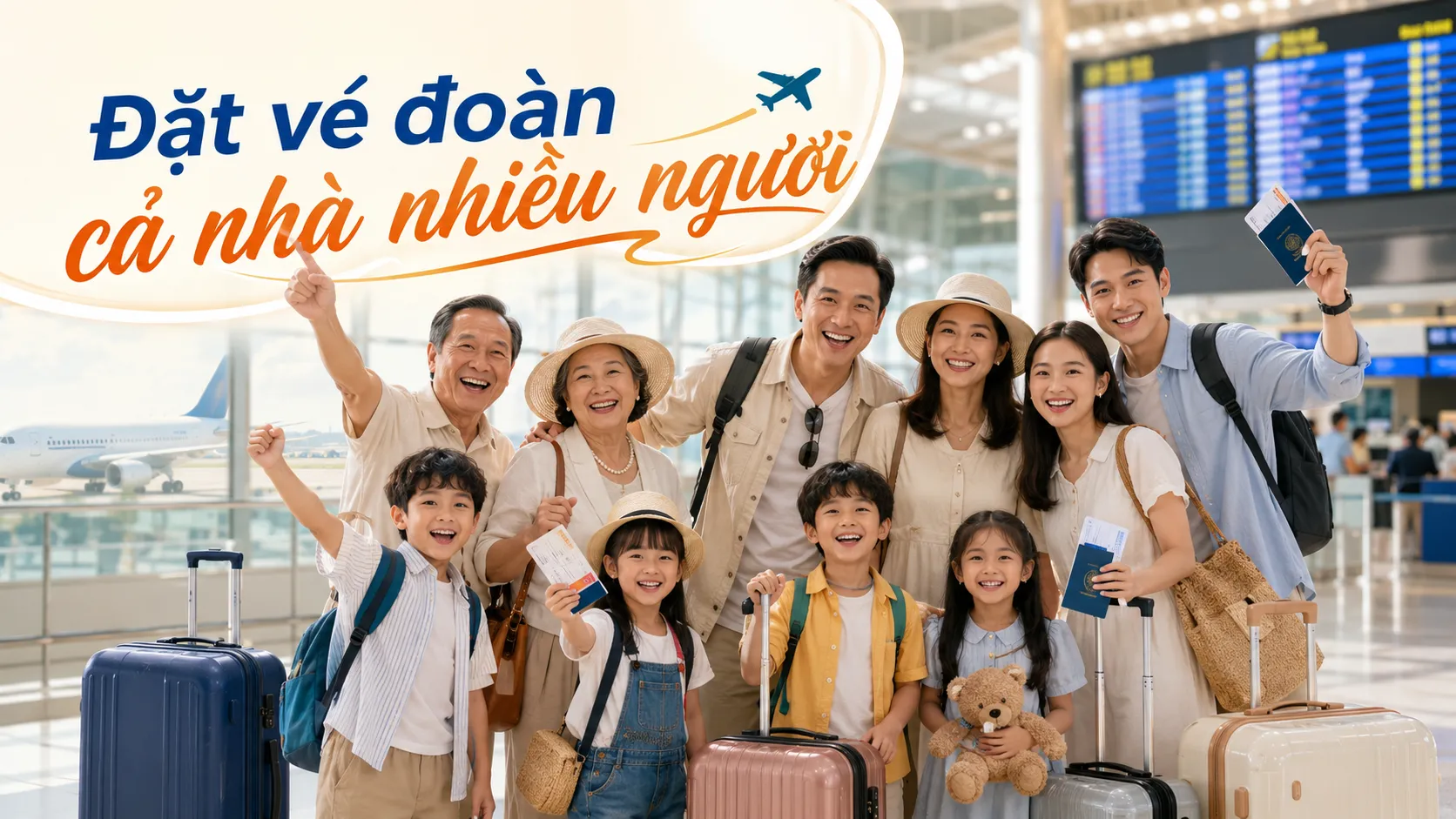 Đặt vé đoàn cả nhà nhiều người